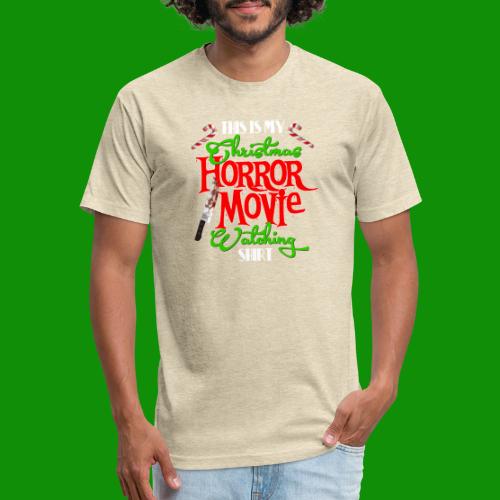 Christmas Horrow Movie Watching Shirt - Men’s Fitted Poly/Cotton T-Shirt