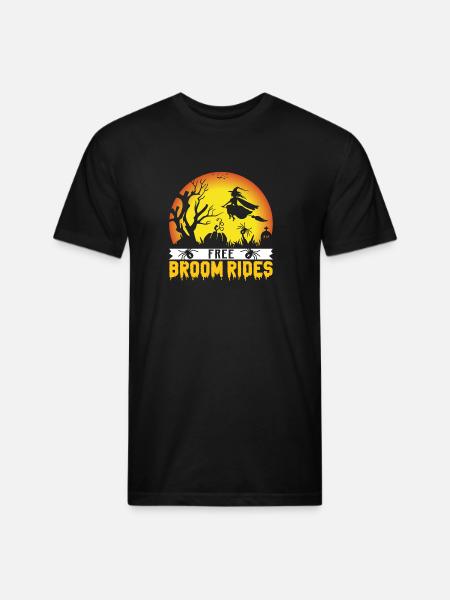 Free broom rides - Unisex Poly/Cotton T-Shirt - black