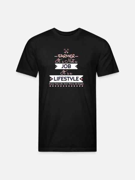 FARMER - Unisex Poly/Cotton T-Shirt - black