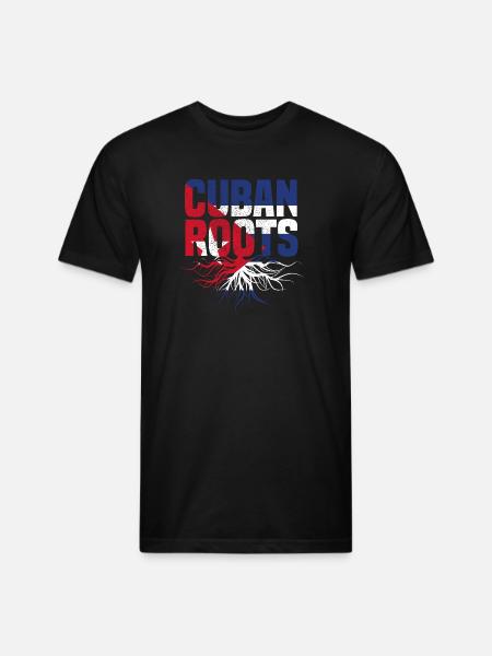 Cuban Roots - Unisex Poly/Cotton T-Shirt - black