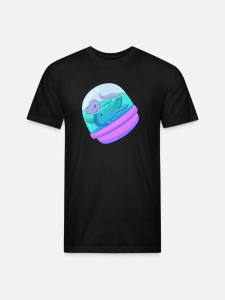 Capsule Cryptids Nessie - Unisex Poly/Cotton T-Shirt - black