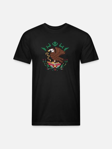 Mexican Eagle Aztec Style - Unisex Poly/Cotton T-Shirt - black