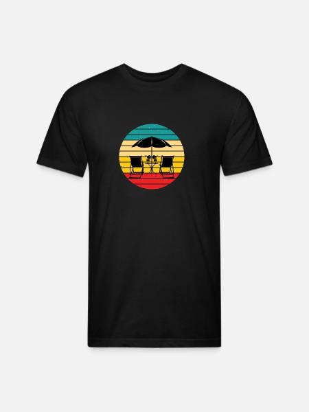 beach umbrella - Unisex Poly/Cotton T-Shirt - black