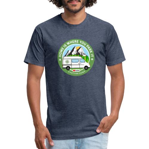 Van Home Travel / Home is where you park it / Van - Men’s Fitted Poly/Cotton T-Shirt