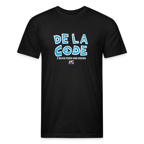 De La Code 3 bugs fixed and rising - Men’s Fitted Poly/Cotton T-Shirt