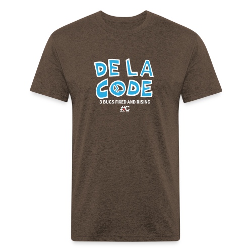 De La Code 3 bugs fixed and rising - Men’s Fitted Poly/Cotton T-Shirt