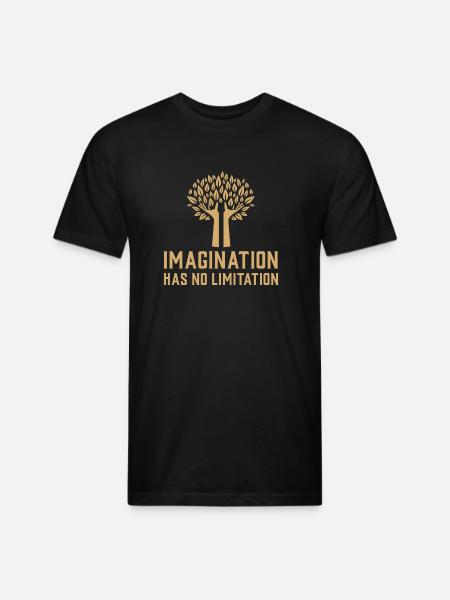 Imagination Has No Limitation - Unisex Poly/Cotton T-Shirt - black