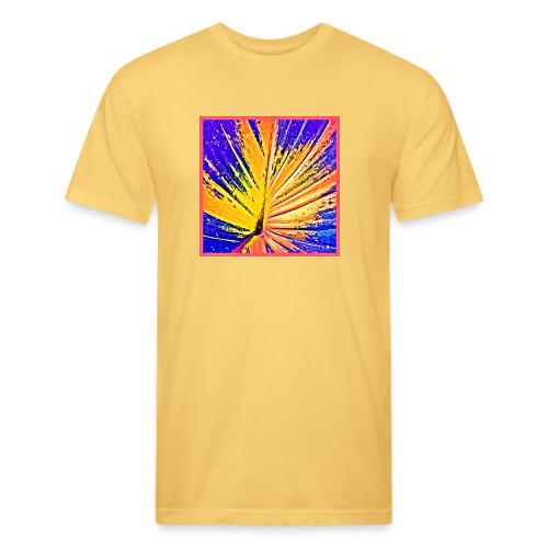 Vibrant Neon Leaf Pattern - Unisex Poly/Cotton T-Shirt