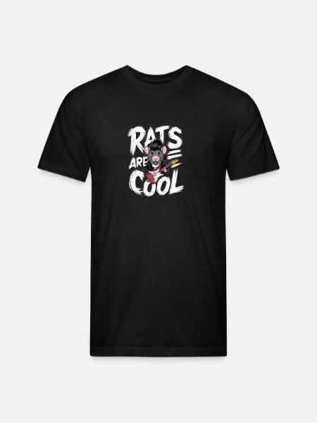 Rats Are Cool - Unisex Poly/Cotton T-Shirt - black