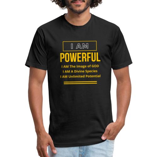I AM Powerful (Dark Collection) - Men’s Fitted Poly/Cotton T-Shirt