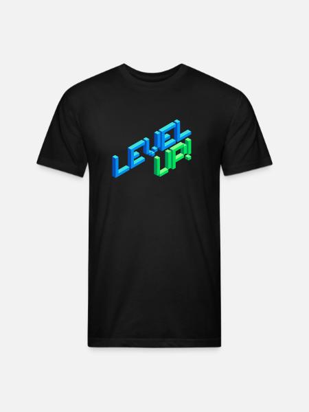 Level Up - Unisex Poly/Cotton T-Shirt - black