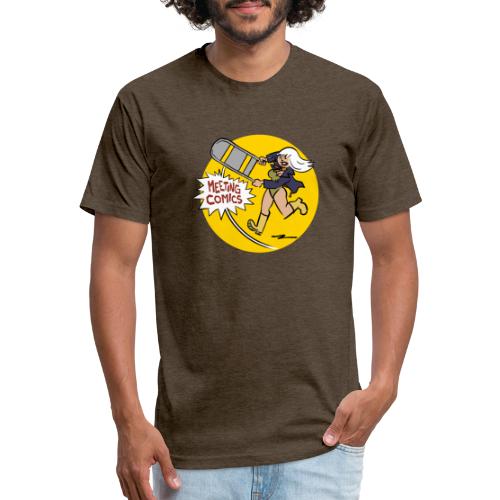 MEETING COMICS: ELLIE WRESTLING SHIRT - Men’s Fitted Poly/Cotton T-Shirt