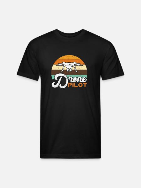 Drone Pilot - Unisex Poly/Cotton T-Shirt - black