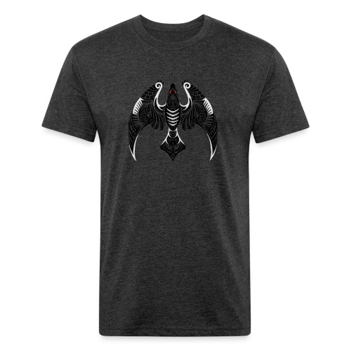 Hawk Totem - Men’s Fitted Poly/Cotton T-Shirt