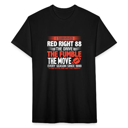 I Survived Red Right 88 Funny Cleveland Football - Fitted Cotton/Poly T-Shirt by Next Level
