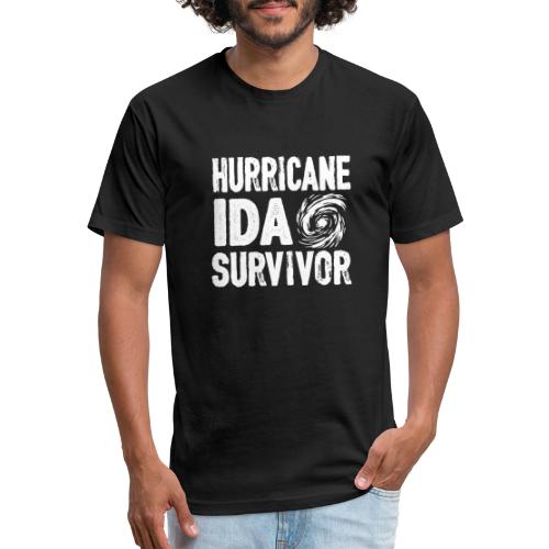 Hurricane Ida survivor Louisiana Texas gifts tee - Men’s Fitted Poly/Cotton T-Shirt
