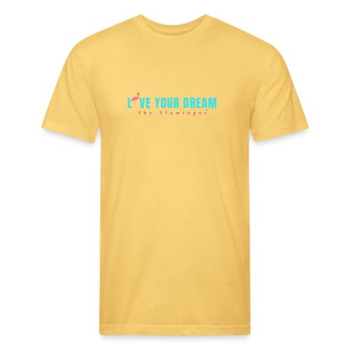 Live Your Dream w/Flamingo Bird - Unisex Poly/Cotton T-Shirt