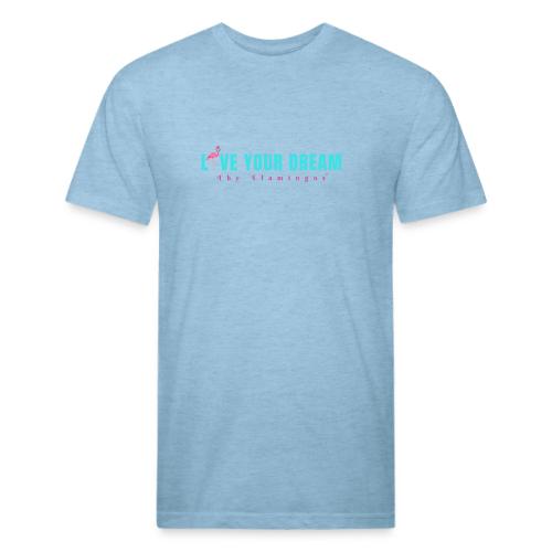 Live Your Dream w/Flamingo Bird - Unisex Poly/Cotton T-Shirt