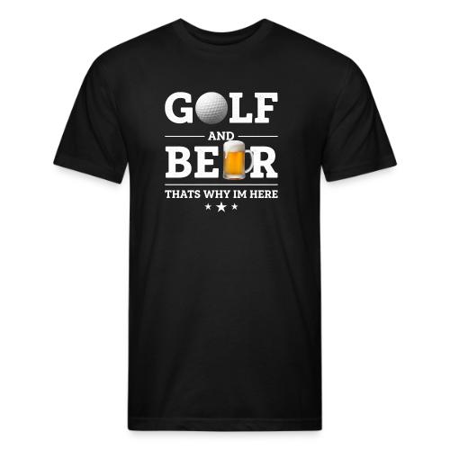 Golf Gift for Men - Funny Beer Graphic Tee - Unisex Poly/Cotton T-Shirt