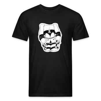 Kinky Bondage BDSM Fetish Domme Dominatrix Dungeon - Unisex Poly/Cotton T-Shirt - black - Front - Jose (178cm)