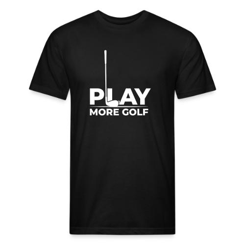 Golf Gift for Men - Play More Golf Graphic T-Shirt - Unisex Poly/Cotton T-Shirt