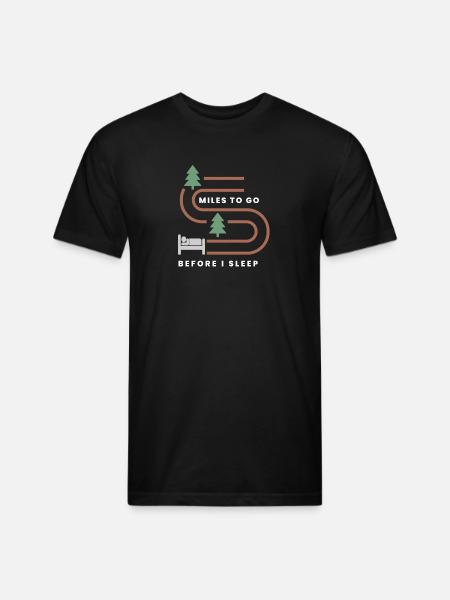 MILES TO GO BEFORE I SLEEP - Unisex Poly/Cotton T-Shirt - black