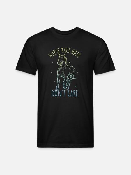 Horse Design - Unisex Poly/Cotton T-Shirt - black
