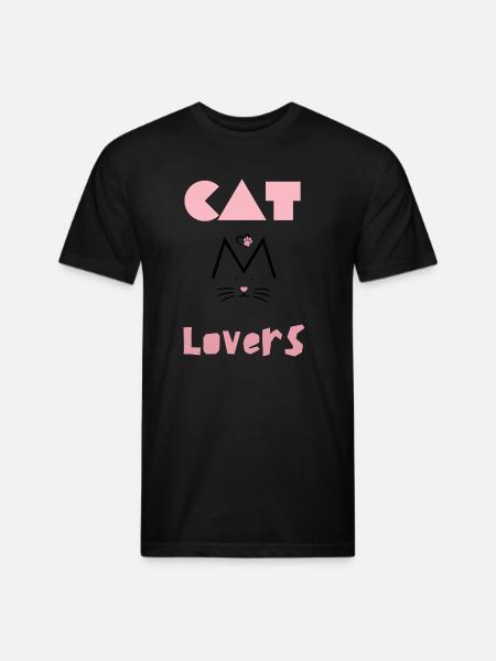 Cat lovers - Unisex Poly/Cotton T-Shirt - black
