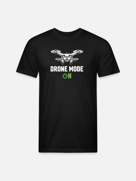 Drone Mode: On - Unisex Poly/Cotton T-Shirt - black