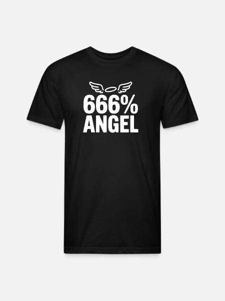 666% Angel - Unisex Poly/Cotton T-Shirt - black