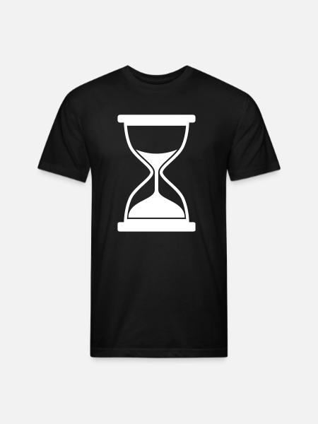 Minimal Hourglass Silhouette - Unisex Poly/Cotton T-Shirt - black