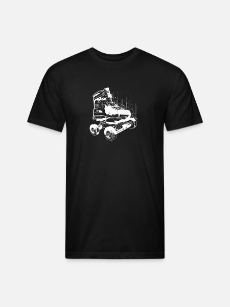 Roller Skates Graphic - Unisex Poly/Cotton T-Shirt - black
