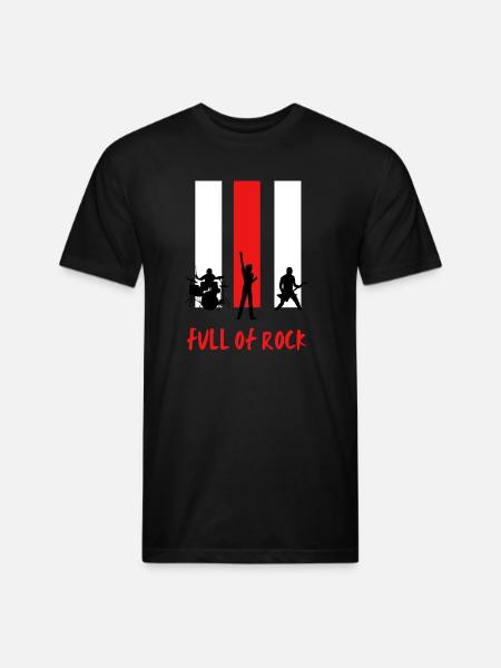 Black_White_and_Red_Concert_Band_T-shirt_Design - Unisex Poly/Cotton T-Shirt - black