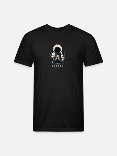 Future Stairway Vision - Unisex Poly/Cotton T-Shirt - black