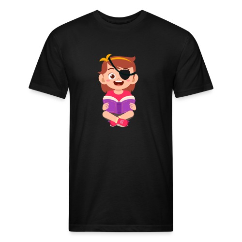 Little girl with eye patch - Men’s Fitted Poly/Cotton T-Shirt