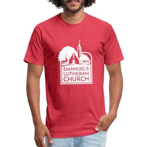 Single Vertical white2 - Unisex Poly/Cotton T-Shirt