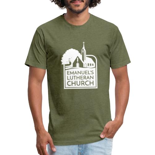 Single Vertical white2 - Unisex Poly/Cotton T-Shirt