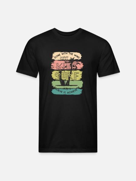 Kite Surf - Unisex Poly/Cotton T-Shirt - black