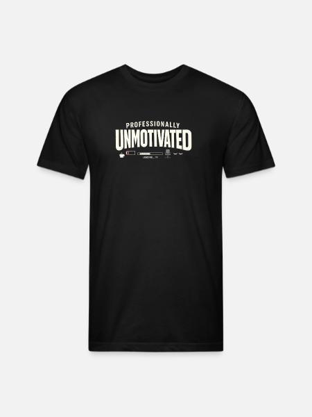 Professionally Unmotivated - Unisex Poly/Cotton T-Shirt - black