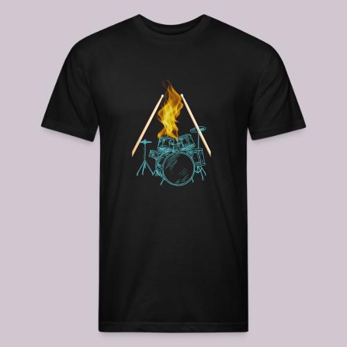 Drums on Fire - Unisex Poly/Cotton T-Shirt