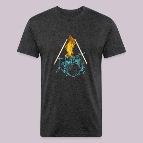 Drums on Fire - Unisex Poly/Cotton T-Shirt
