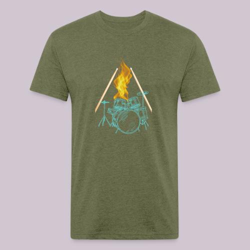 Drums on Fire - Unisex Poly/Cotton T-Shirt