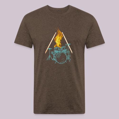 Drums on Fire - Unisex Poly/Cotton T-Shirt