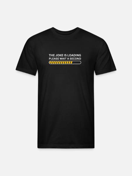 The joke is loading please wait - Unisex Poly/Cotton T-Shirt - black