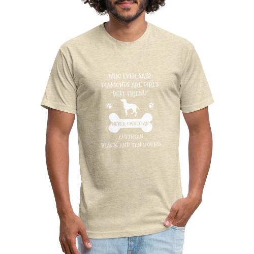 Best Friend Is Austrian Black And Tan Hound Cool - Men’s Fitted Poly/Cotton T-Shirt