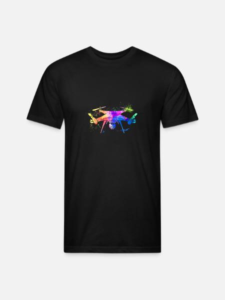 Drone - Unisex Poly/Cotton T-Shirt - black