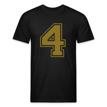 number - 4 - Unisex Poly/Cotton T-Shirt - black - Front - Jose (178cm)