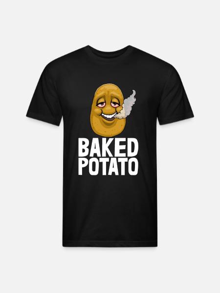 Baked Potato - Unisex Poly/Cotton T-Shirt - black