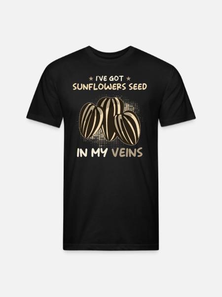 Sunflower Seeds - Unisex Poly/Cotton T-Shirt - black