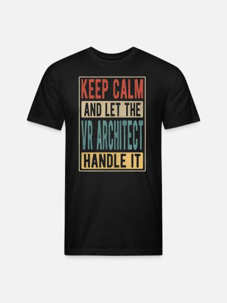 Vr Architect Retro Gift - Unisex Poly/Cotton T-Shirt - black